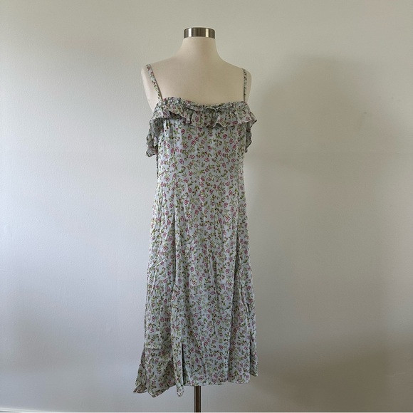 New NWOT J. Crew Silk Floral Ruffle Dress Sz 14 - Picture 8 of 14
